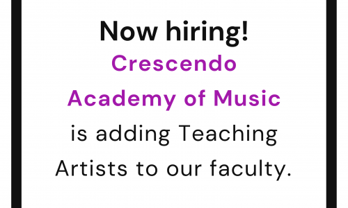 Now hiring Teaching Artists